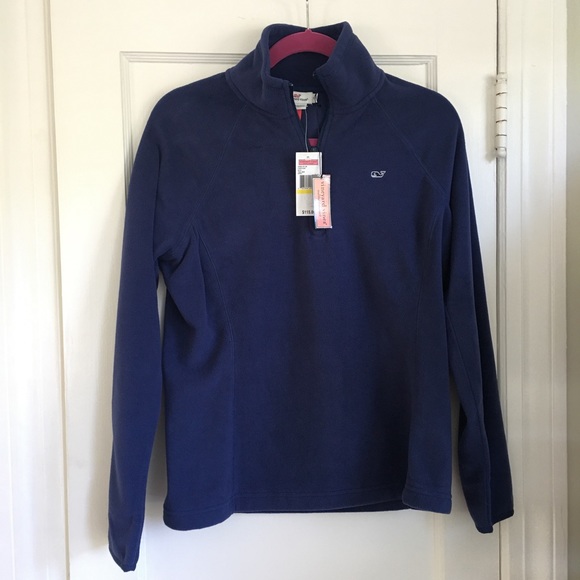 Vineyard Vines Sweaters - Vineyard Vines Medium Fleece 1/4 Zip Blue Pullover